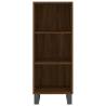 Stylish Highboard in Brown Oak - 34.5x34x180 cm