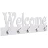 Wall Mounted Coat Rack WELCOME White 74x29.5 cm Colour white (welcome) Quantity in Package 1 