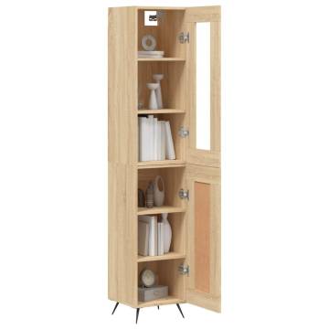 Stylish Highboard Sonoma Oak - 34.5x34x180 cm | HipoMarket