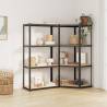 4-Layer Shelves 2 pcs Anthracite Steel&Engineered Wood Colour anthracite Size 75 x 75 x 160 cm Quantity in Package 1 Amount 2 