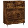 Stylish Highboard in Smoked Oak | 69.5x34x180 cm