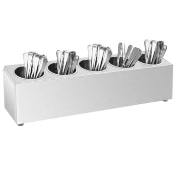 Stainless Steel Cutlery Holder - 5 Grids | HipoMarket