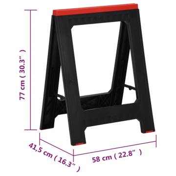 Foldable Work Trestles - Sturdy, Portable & Durable | HipoMarket