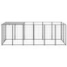 Dog Kennel Black 330x110 cm - Durable Steel Outdoor Cage