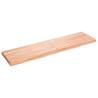 Light Brown Solid Wood Bathroom Countertop - 120x30cm