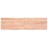 Light Brown Solid Wood Bathroom Countertop - 120x30cm