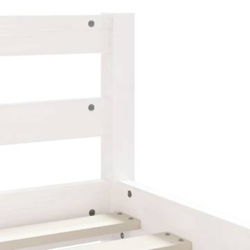 Kids Bed Frame with Drawers - White Solid Pine 80x200 cm