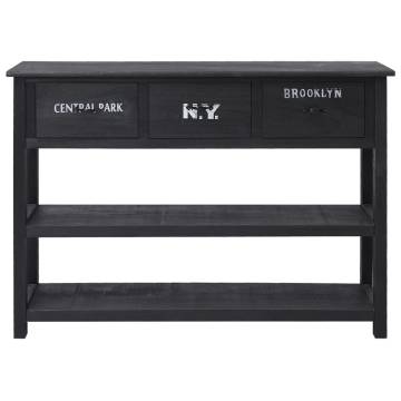 Stylish Black Sideboard - Solid Paulownia Wood | HipoMarket