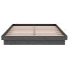 Grey Solid Wood Bed Frame 135x190 cm Double - Hipomarket