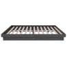 Grey Solid Wood Bed Frame 135x190 cm Double - Hipomarket