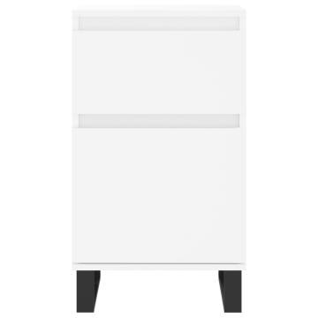 Stylish White Sideboard | 40x35x70 cm Engineered Wood