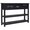 Stylish Black Sideboard - Solid Paulownia Wood | HipoMarket