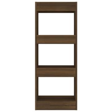 Book Cabinet & Room Divider - Brown Oak - 40x30x103 cm