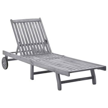 Sun Lounger - Solid Acacia Wood for Ultimate Relaxation