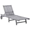 Sun Lounger Solid Acacia Wood Colour grey Quantity in Package 1 Model sun lounger 