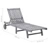 Sun Lounger - Solid Acacia Wood for Ultimate Relaxation