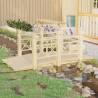 Garden Bridge with Railings 150x67x56cm Solid Wood Spruce Colour natural Model with wood railings 