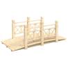 Garden Bridge with Railings | Solid Wood Spruce | 150x67x56cm