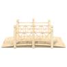 Garden Bridge with Railings | Solid Wood Spruce | 150x67x56cm