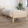 Bed Frame Solid Wood 75x190 cm Small Single Colour natural Size 75 x 190 cm 