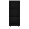 Stylish Highboard - Black Engineered Wood 34.5x34x180 cm