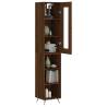 Stylish Highboard in Brown Oak - 34.5x34x180 cm