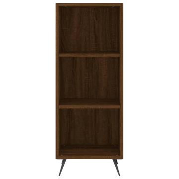 Stylish Highboard in Brown Oak - 34.5x34x180 cm