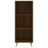 Stylish Highboard in Brown Oak - 34.5x34x180 cm