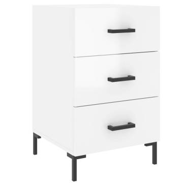 High Gloss White Bedside Cabinet - Modern Design | HipoMarket