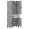 Stylish Highboard Concrete Grey | 69.5x34x180 cm | HipoMarket