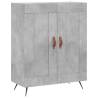 Stylish Highboard Concrete Grey - 69.5x34x180 cm Engineered Wood