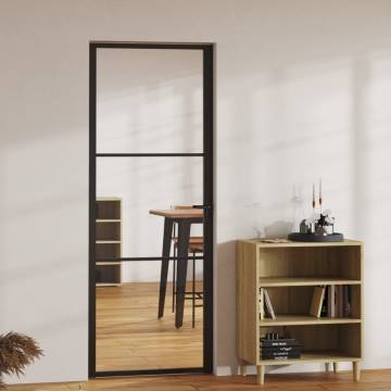 Interior Door ESG Glass & Aluminium 76x201.5 cm - Black