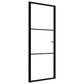 Interior Door ESG Glass & Aluminium 76x201.5 cm - Black