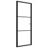 Interior Door ESG Glass & Aluminium 76x201.5 cm - Black