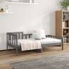 Day Bed Grey 90x200 cm Solid Wood Pine - Versatile & Stylish