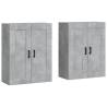 Wall Mounted Cabinets - 2 pcs in Concrete Grey - Hipomarket