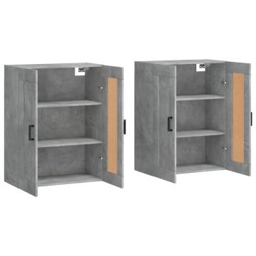 Wall Mounted Cabinets - 2 pcs in Concrete Grey - Hipomarket