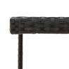 Elegant Black Garden Table - Poly Rattan & Glass | HipoMarket