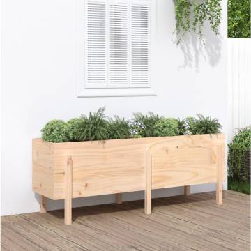 Garden Raised Bed 160x50x57 cm - Solid Pine Wood