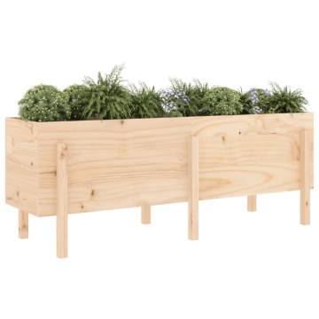 Garden Raised Bed 160x50x57 cm - Solid Pine Wood