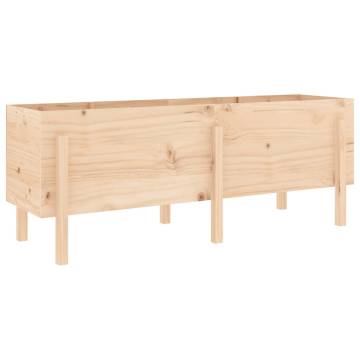 Garden Raised Bed 160x50x57 cm - Solid Pine Wood