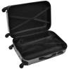 Three Piece Hardcase Trolley Set - Silver Luggage 45.5/55/66 cm