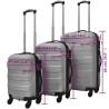 Three Piece Hardcase Trolley Set - Silver Luggage 45.5/55/66 cm