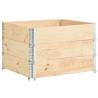 Pallet Collars 3 pcs 100x100 cm Solid Pine - Hipo Market