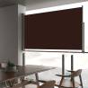 Patio Retractable Side Awning 140 x 300 cm Brown Colour brown Size 140 x 300 cm Quantity in Package 1 