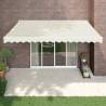 Retractable Awning Cream 4x3 m Fabric and Aluminium Colour cream and white Size 4 x 3 m Quantity in Package 1 