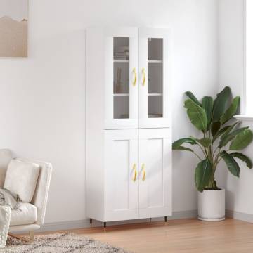 Elegant White Highboard - 69.5x34x180 cm | HipoMarket