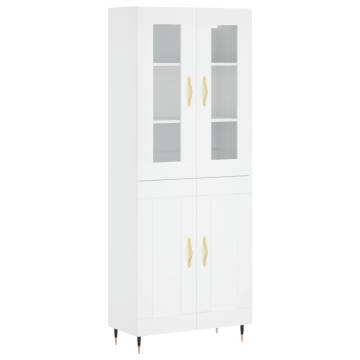 Elegant White Highboard - 69.5x34x180 cm | HipoMarket