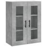 Stylish Highboard in Concrete Grey | 69.5x34x180 cm