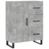 Stylish Highboard in Concrete Grey | 69.5x34x180 cm